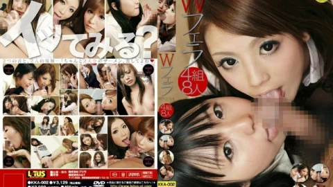 KKA-002 Double Blow Super Tongue Angel 4 Pairs 8 People